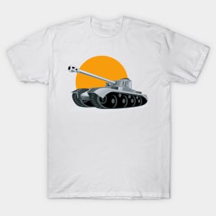 Panzer Tank Woodcut Retro T-Shirt